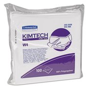 Kimtech W4 Critical Task Wipers, Flat Double Bag, 12x12, White, PK500 33330